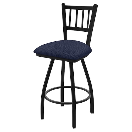 Holland Bar Stool Co 25" Swivel Counter Stool, Black Wrinkle, Graph Anchor Seat X810